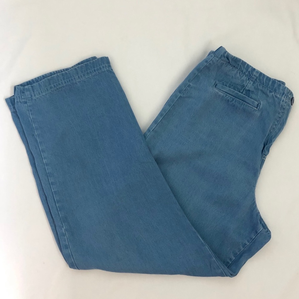 Pendleton Wide leg high waist blue cropped jeans